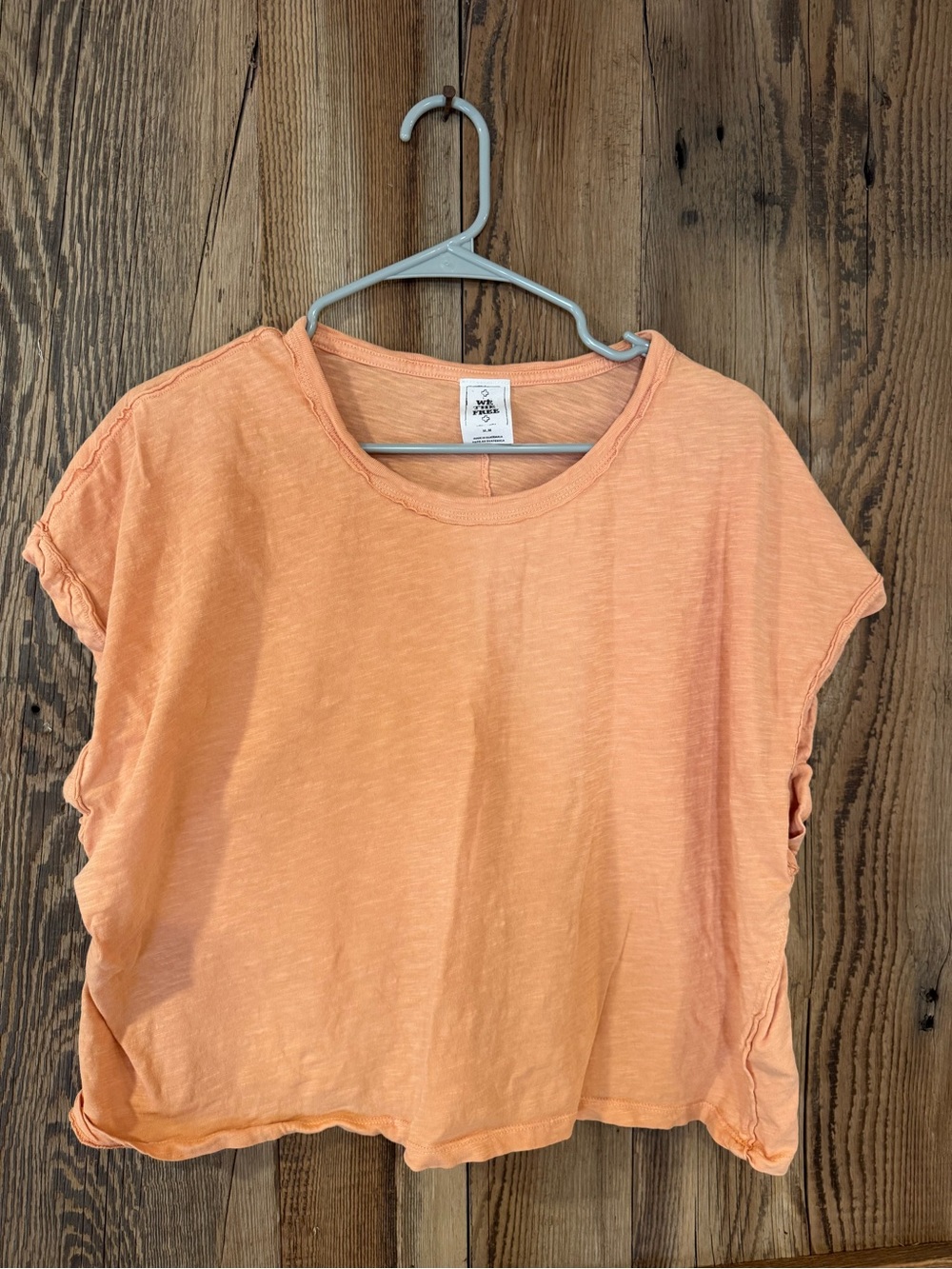 We The Free Peach Cropped Tee